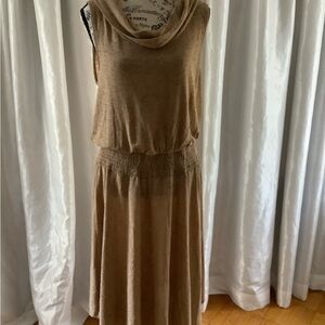 Soft Surroundings Tan Midi Dress